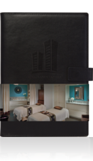 Uptown Refillable NoteBook w/ Graphic Wrap Journal